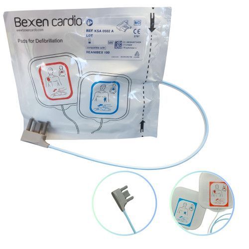 Electrodos Adulto - Pediatrico Desfibrilador Reanibex 100