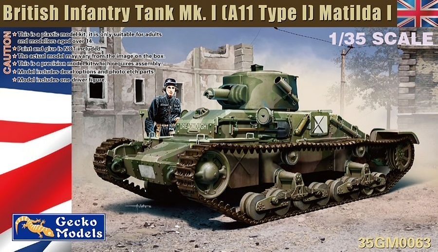 Gecko Models 35GM0063 1/35 British Infantry Tank Mk. I ( A11 Type I ) - Matilda I