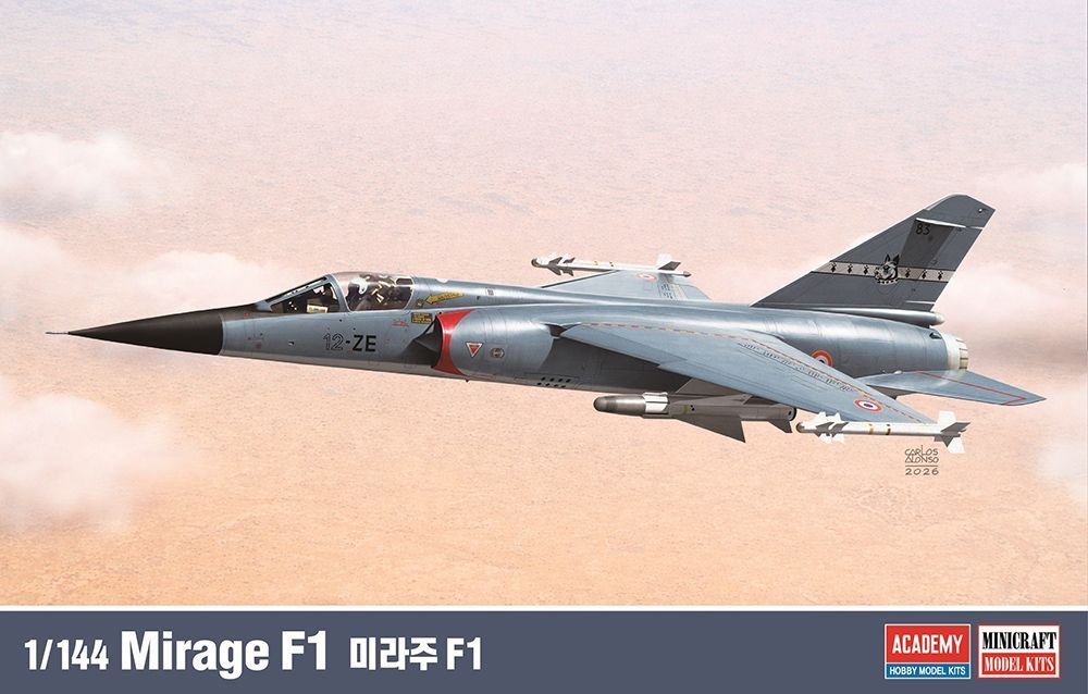 Academy 12665 1/144 Dassault Mirage F1 - French Air Force Fighter & Attack Aircraft