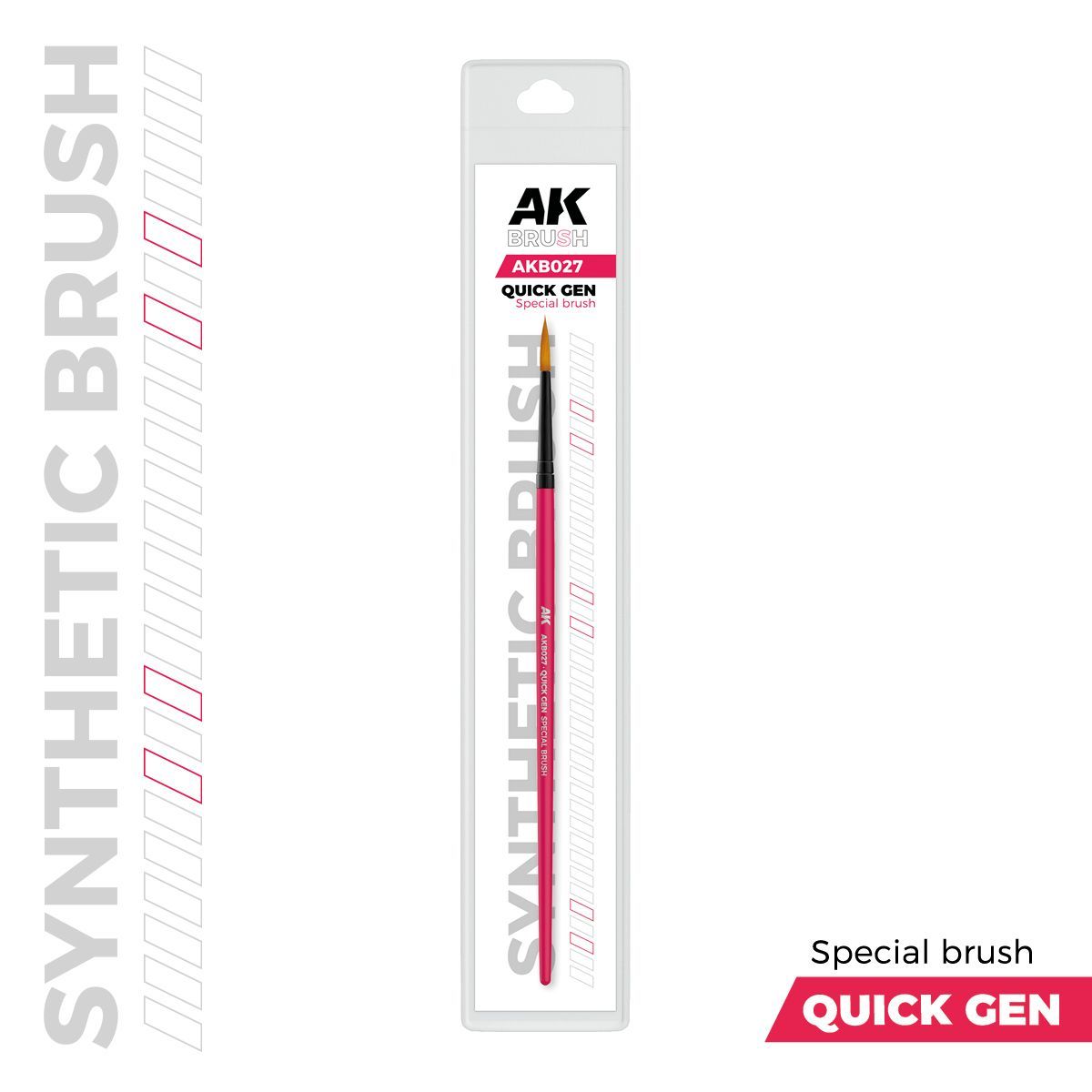 AK Interactive AKB027 AK Interactive Synthetic Brush – Round 4/0