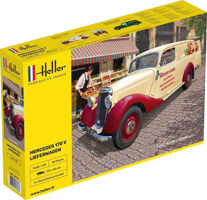 HELLER HE80736 _V 1/24 MB 170 Lieferwagen HELLER HE80736 _V 1/24 MB 170 Lieferwagen