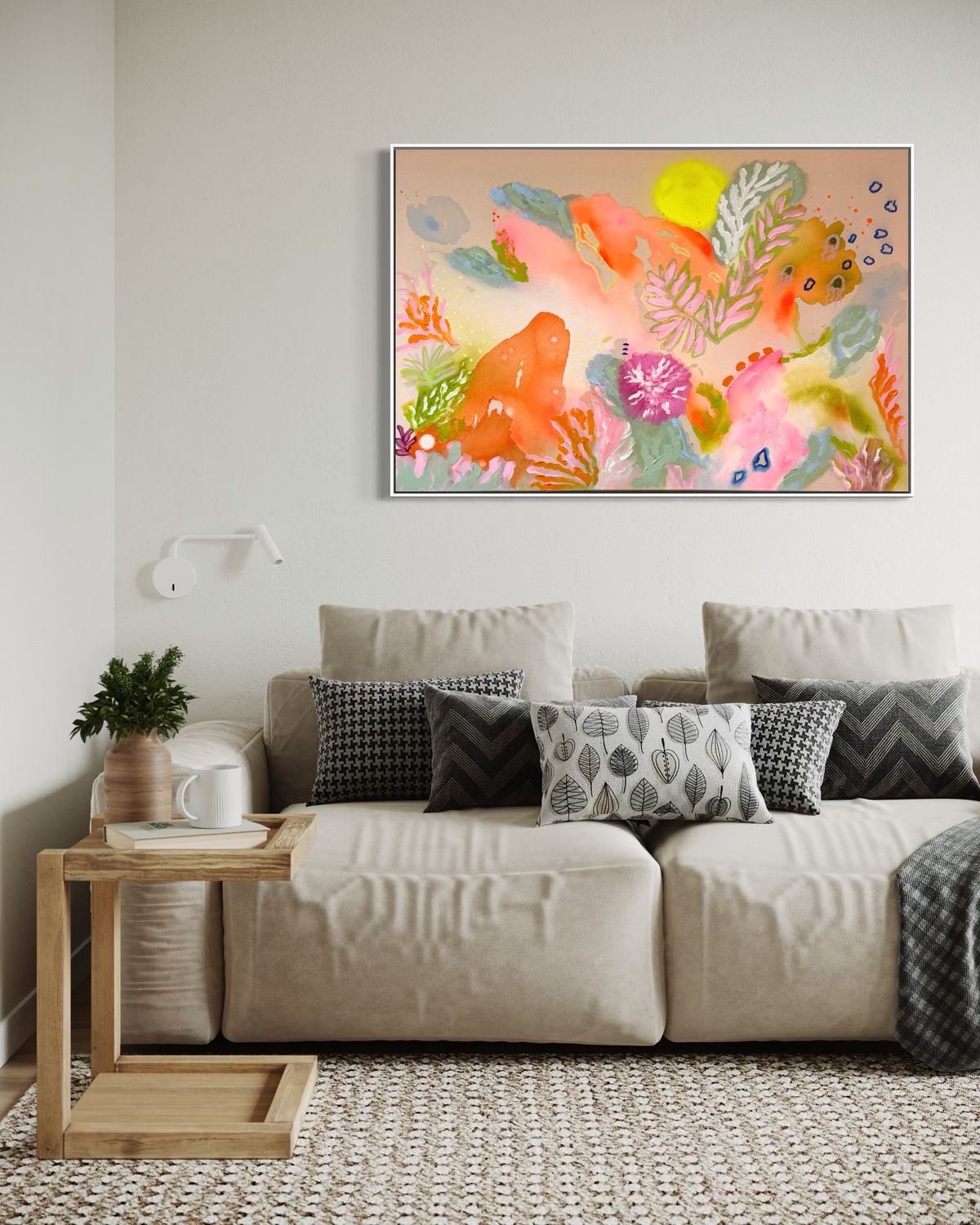 Acrylbild "Unter der Oberfläche"  80x120 cm