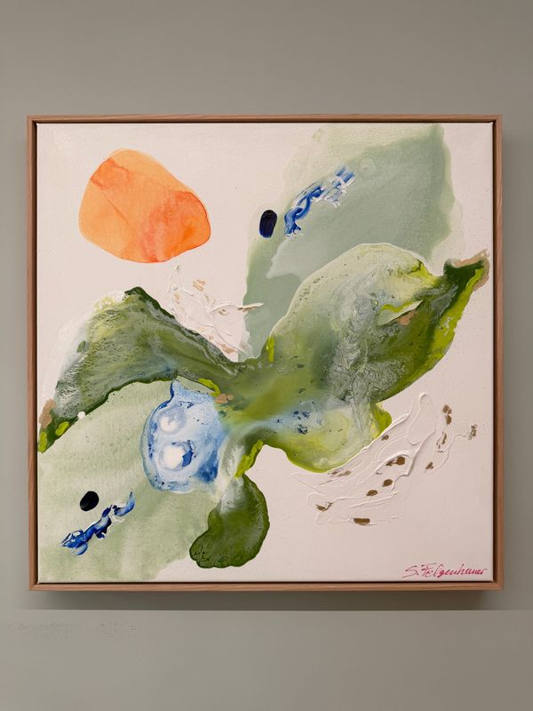 Acrylbild  "Zwischen Strömungen" 70x70 cm