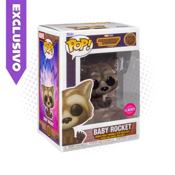 Funko Pop! Baby Rocket 1208 (SE) (Flocked) - Marvel