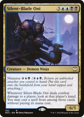 Magic the Gathering Silent-Blade Oni Streets of New Capenna Commander