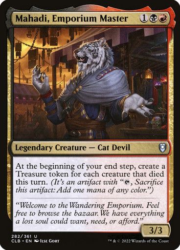 Magic the Gathering Mahadi, Emporium Master Commander Legends Battle for Baldur's Gate