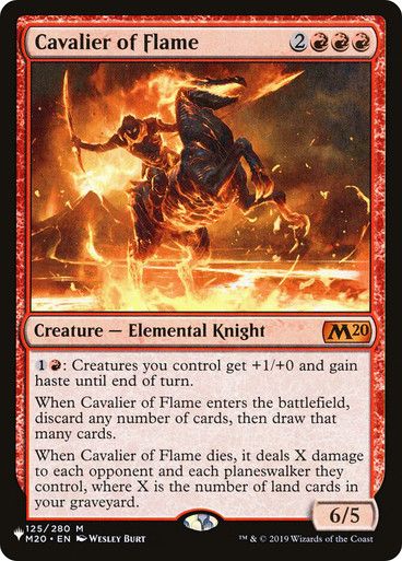 Magic the Gathering Cavalier of Flame The List Glorietta 2