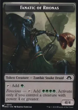 Magic the Gathering Fanatic of Rhonas Token The List Greenhills