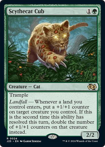 Magic the Gathering Scythecat Cub Foundations Jumpstart Greenhills