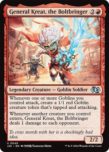 Magic the Gathering General Kreat, the Boltbringer Foundations Jumpstart Greenhills