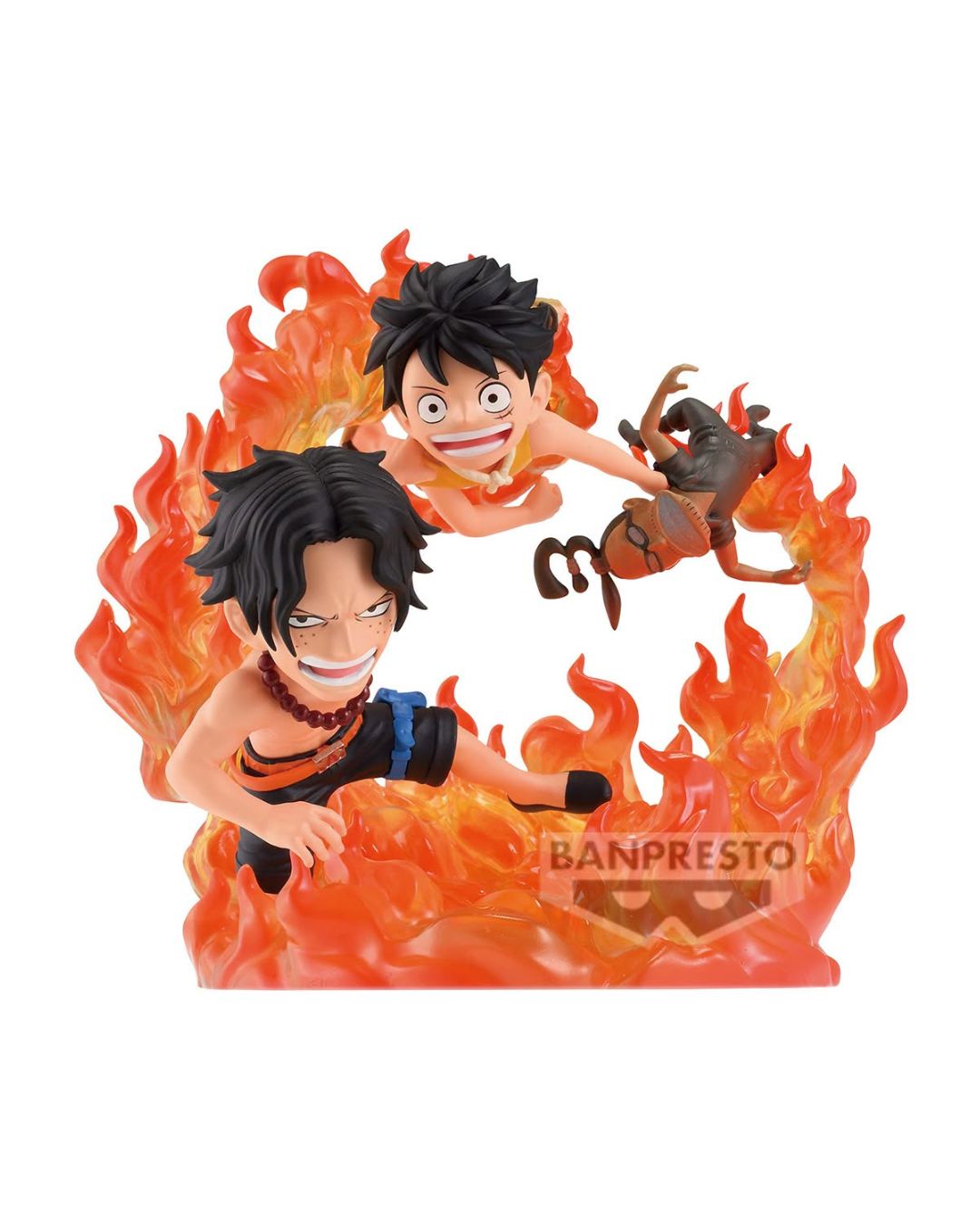 PRE-ORDER Banpresto One Piece World Collectable Figure Log Stories Portgas D Ace &amp; Monkey D Luffy Marineford