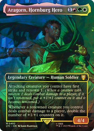 Magic the Gathering Aragorn, Hornburg Hero Foil The Lord of the Rings Commander Festival