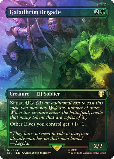 Magic the Gathering Galadhrim Brigade Foil The Lord of the Rings Commander Festival
