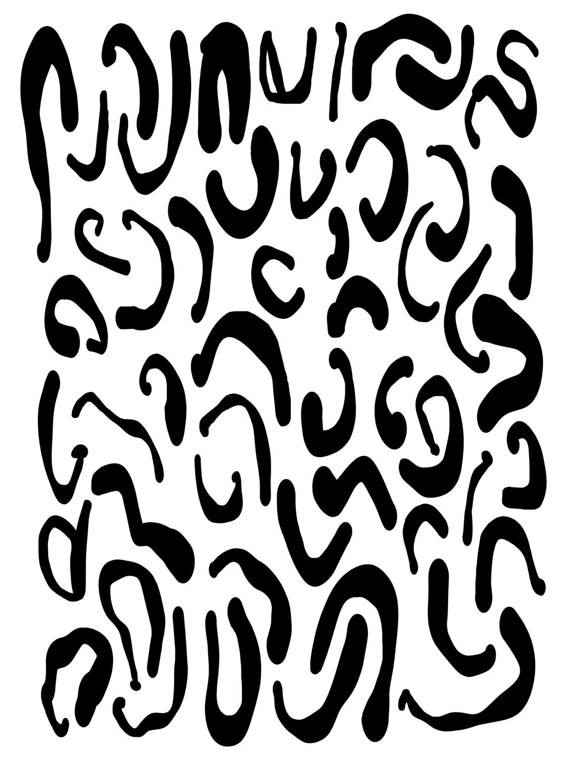 Squiggles stencil 9x12
