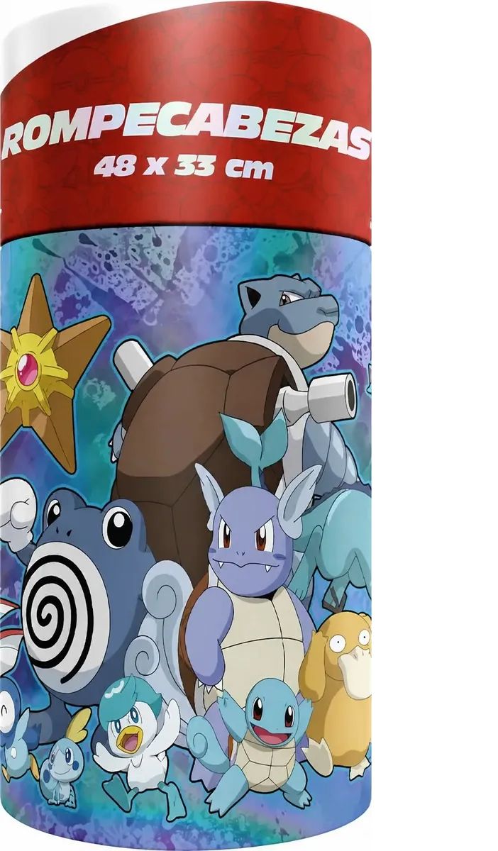 PUZZLE EN CILINDRO POKEMON AGUA 100 PIEZAS