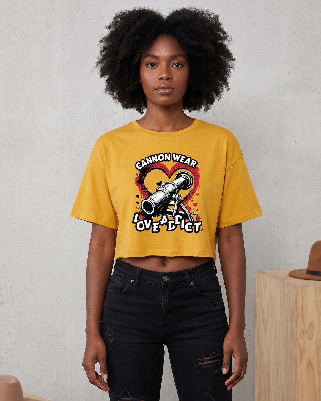 Love Addict Crop Tee