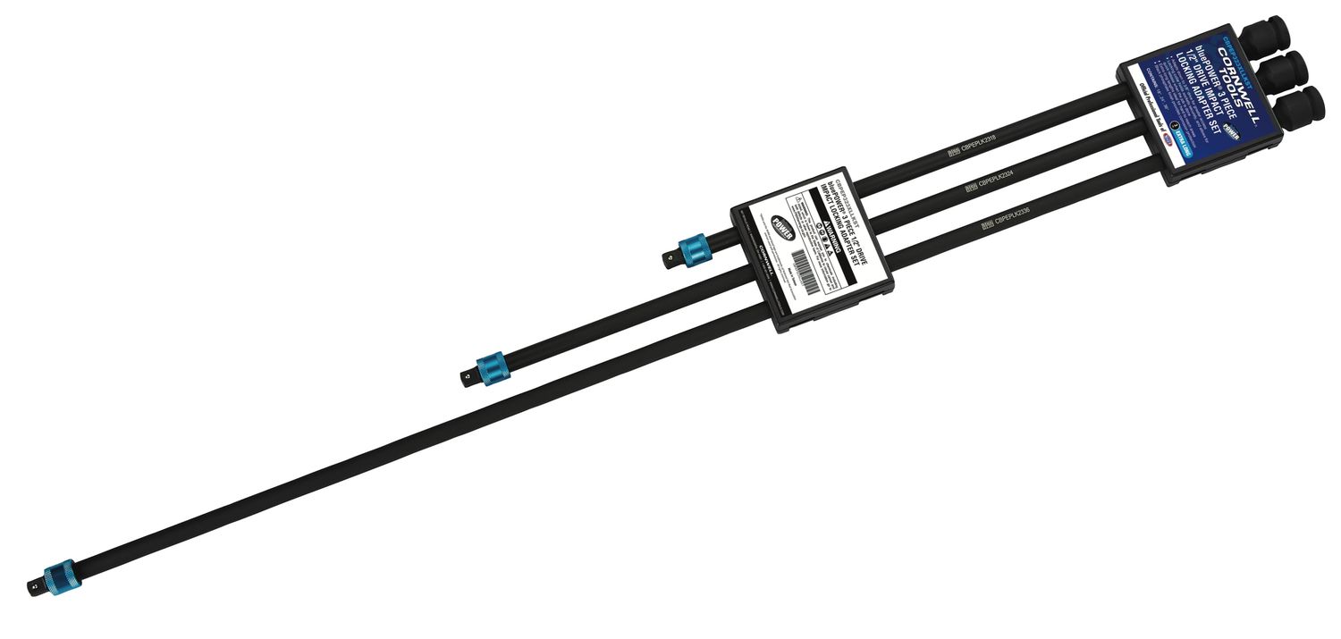 CBPEP323XLLKST - 3 Piece (1/2" F x 3/8" M) Drive bluePOWER® Extra Long Power Locking Extension Set
