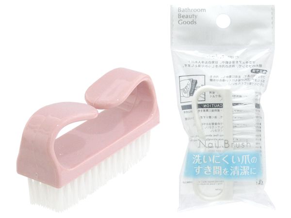 Nail Cleaning Brush with Handle (Assorted Colors) (Made in China)