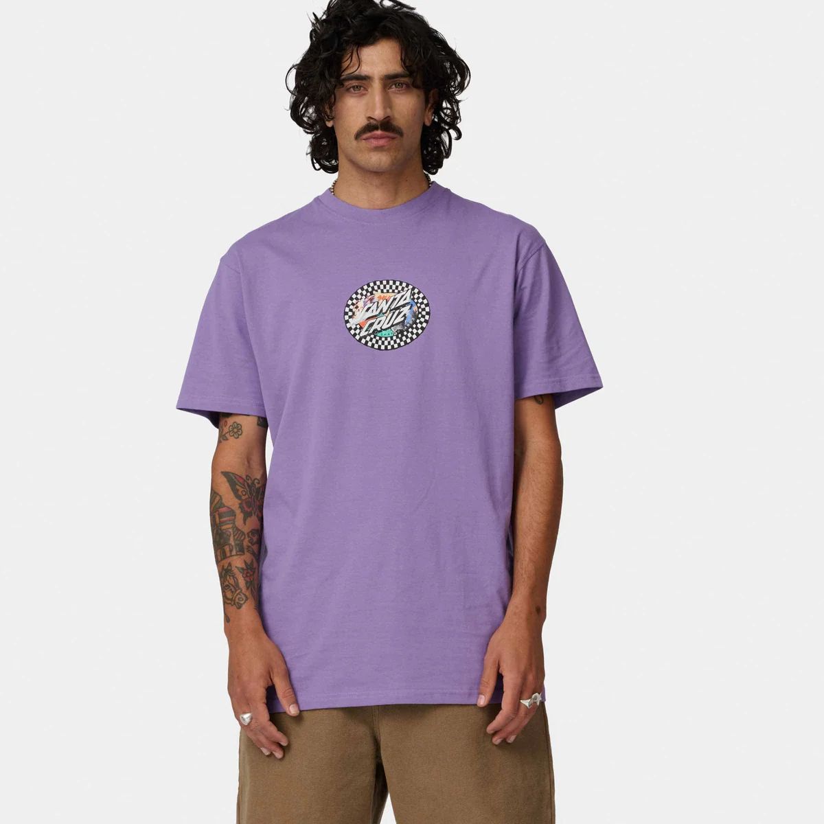 Santa Cruz Collage Oval Dot T-Shirt S - Purple Haze