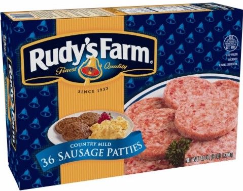 Rudy's Farm Sausage Patties, 48oz 36ct
