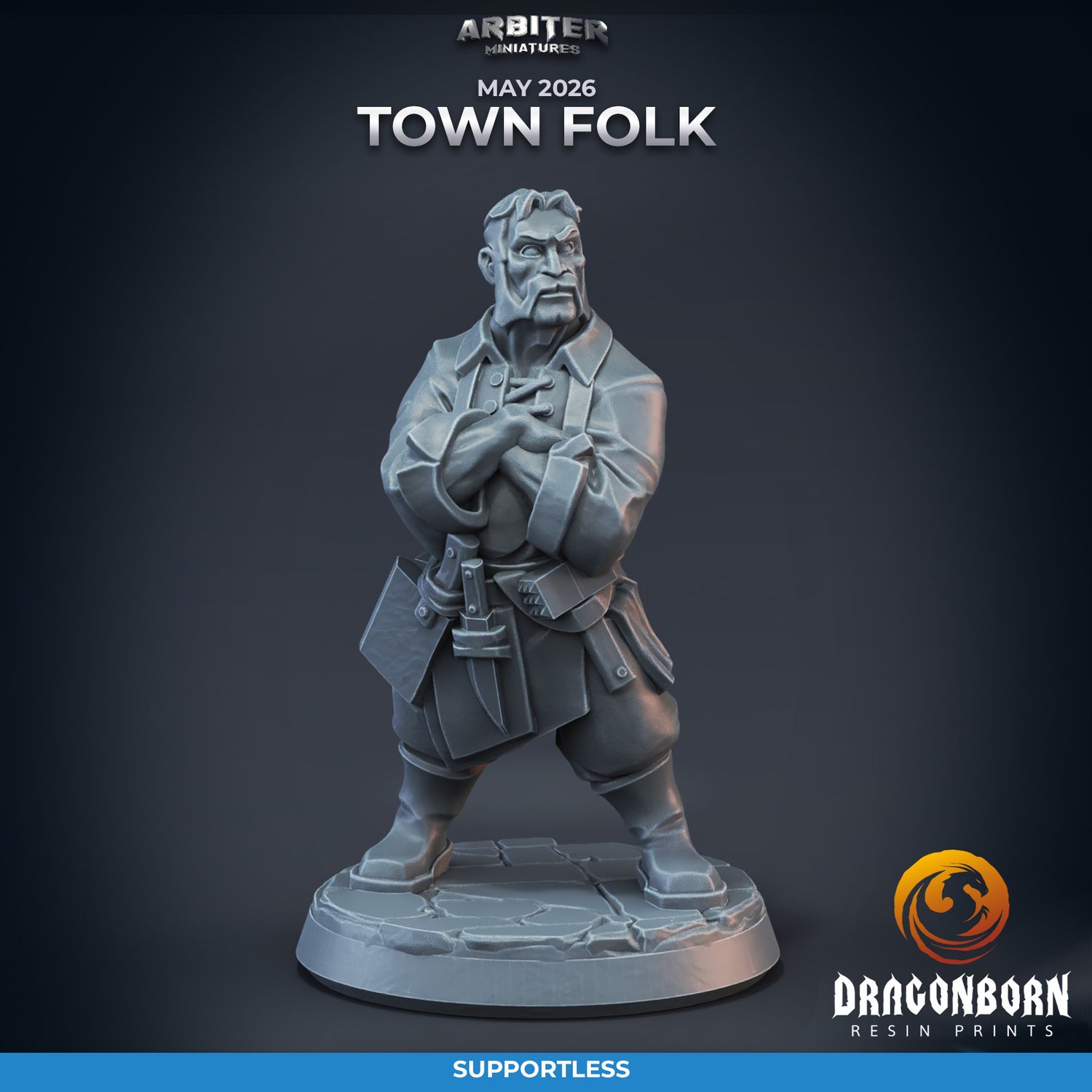 Butcher 01 [26/05] - DnD RPG Wargaming Miniatures - supportless version