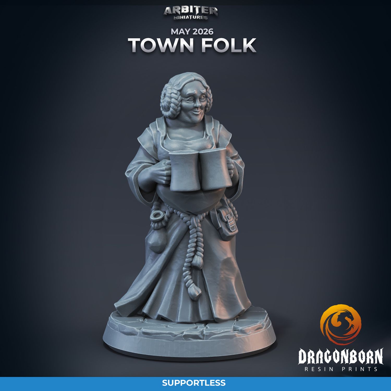 Inn Keeper 01 [26/05] - DnD RPG Wargaming Miniatures - supportless version