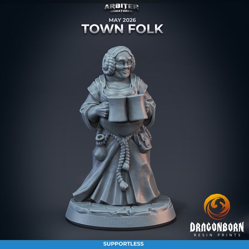 Inn Keeper 01 [26/05] - DnD RPG Wargaming Miniatures - supportless version