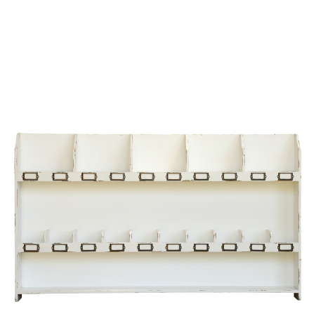 Gwen Antique Cream Sorting Wall Shelf Unit