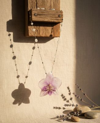 Collar orquídea rosada Collar orquídea rosada