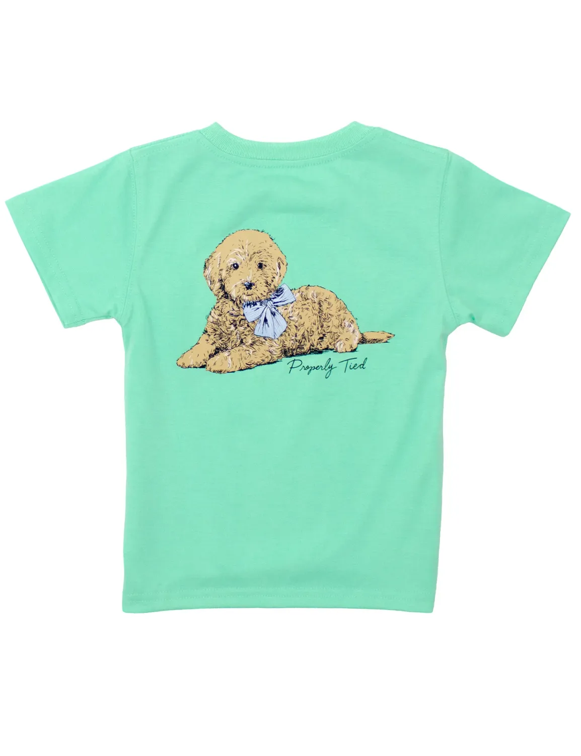 Girls Doodle Short Sleeve in Wash Green