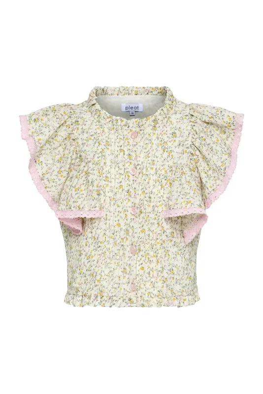 Posie Top Cream Ditsy