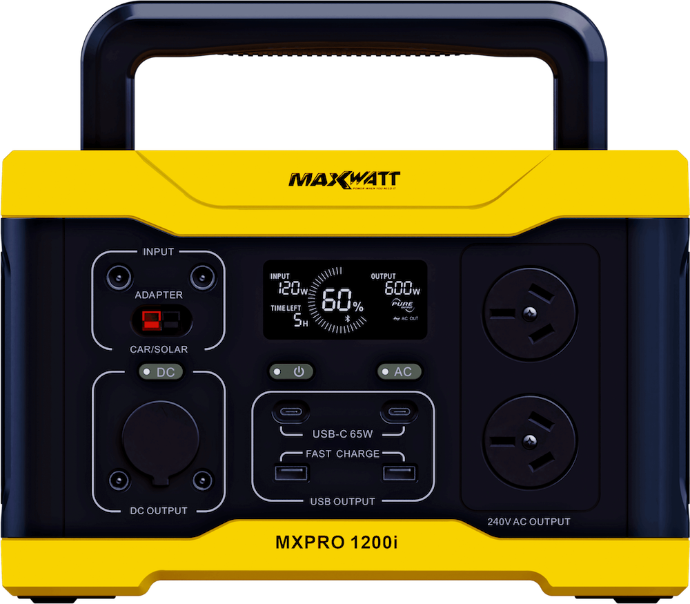 MAXWATT 1200 WATT PURE SINE WAVE PORTABLE POWER STATION MAXWATT 1200 WATT PURE SINE WAVE PORTABLE POWER STATION