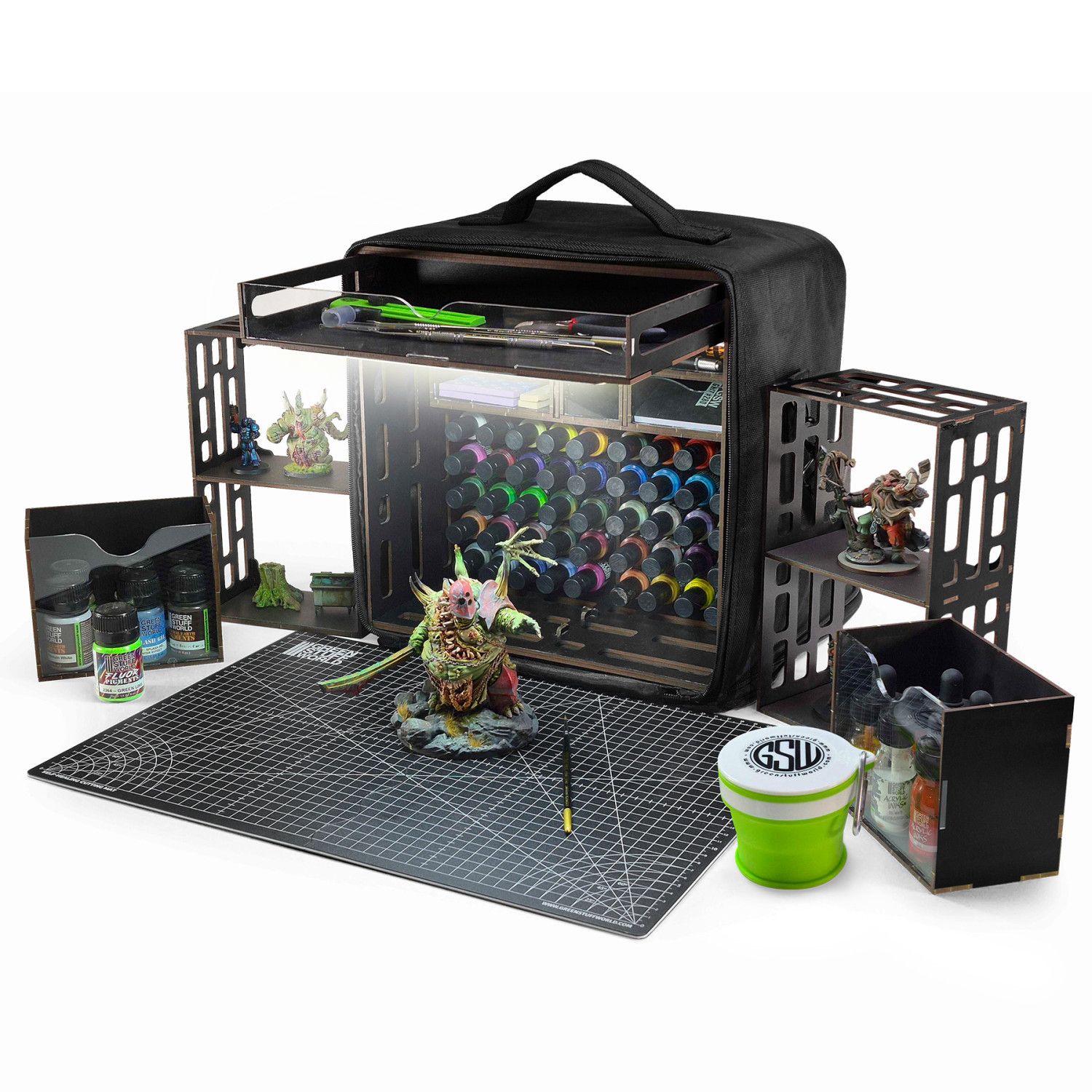 Tragbare Hobby-Malstation M - Portable Paint Station with Light M - Greenstuff World