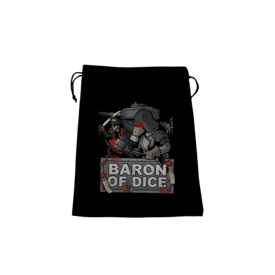 Premium Black Dice Bag - Shovels of War - Baron of Dice