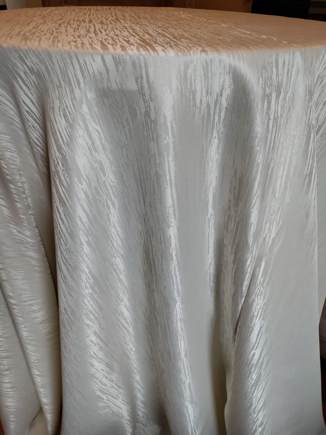 Față de masă  brocart dungi - ivory