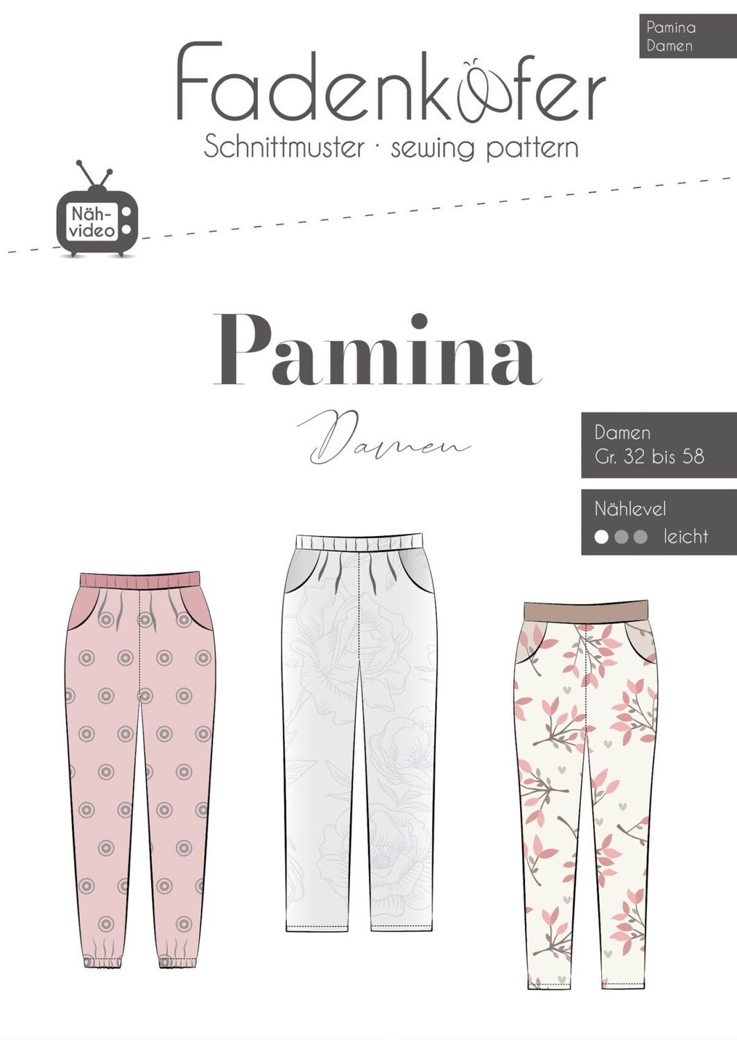 Schnittmuster Hose Pamina Damen Schnittmuster Hose Pamina Damen