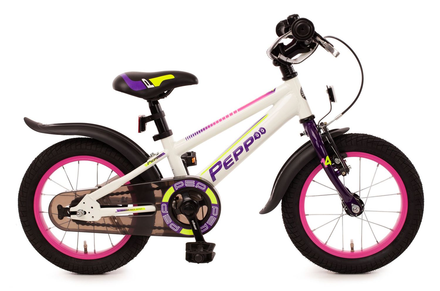 14" Kinderfahrrad Bachtenkirch PEPP, weiß/ violett