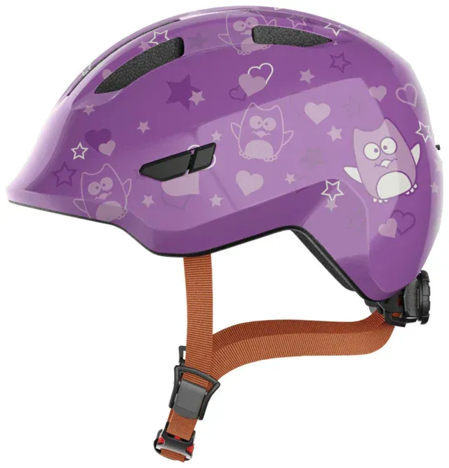 ABUS Kinderhelm Smiley 3.0 purple star shiny, Gr. S