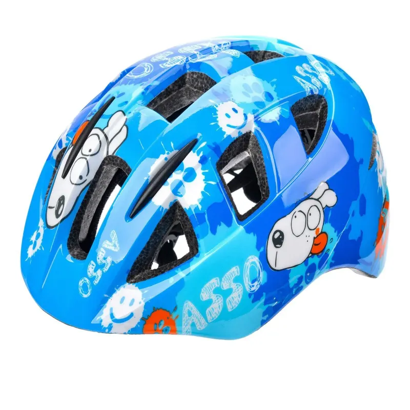 Fahrradhelm für Kinder "Blue Dog" blau-orange, Gr. S