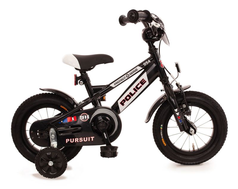 12 12" Kinderfahrrad Bachtenkirch "New POLICE",schwarz/weiß (B-Ware)