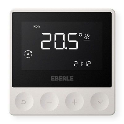 Eberle Aufputz-Uhrenthermostat als Raum-/ Fußbodenregler, Wochenprogramm, 5…30 C, 10…40 C (Boden)