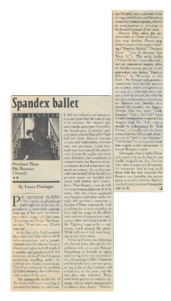 Benatar, Pat / Precious Time--Spandex Ballet / 1981
