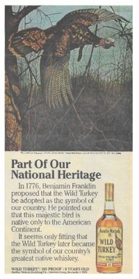 Wild Turkey / Part of Our National Heritage / 1981