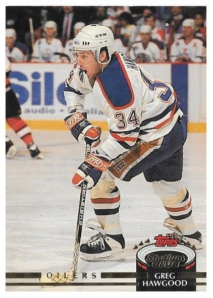 Hawgood, Greg / 1992-93 Edmonton Oilers / Stadium Club #495