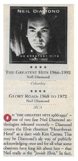 Diamond, Neil / The Greatest Hits 1966-1992 / 1992