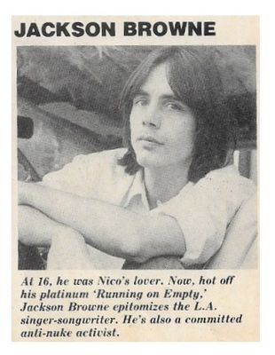 Browne, Jackson / At 16, He Was Nico's Lover / 1979