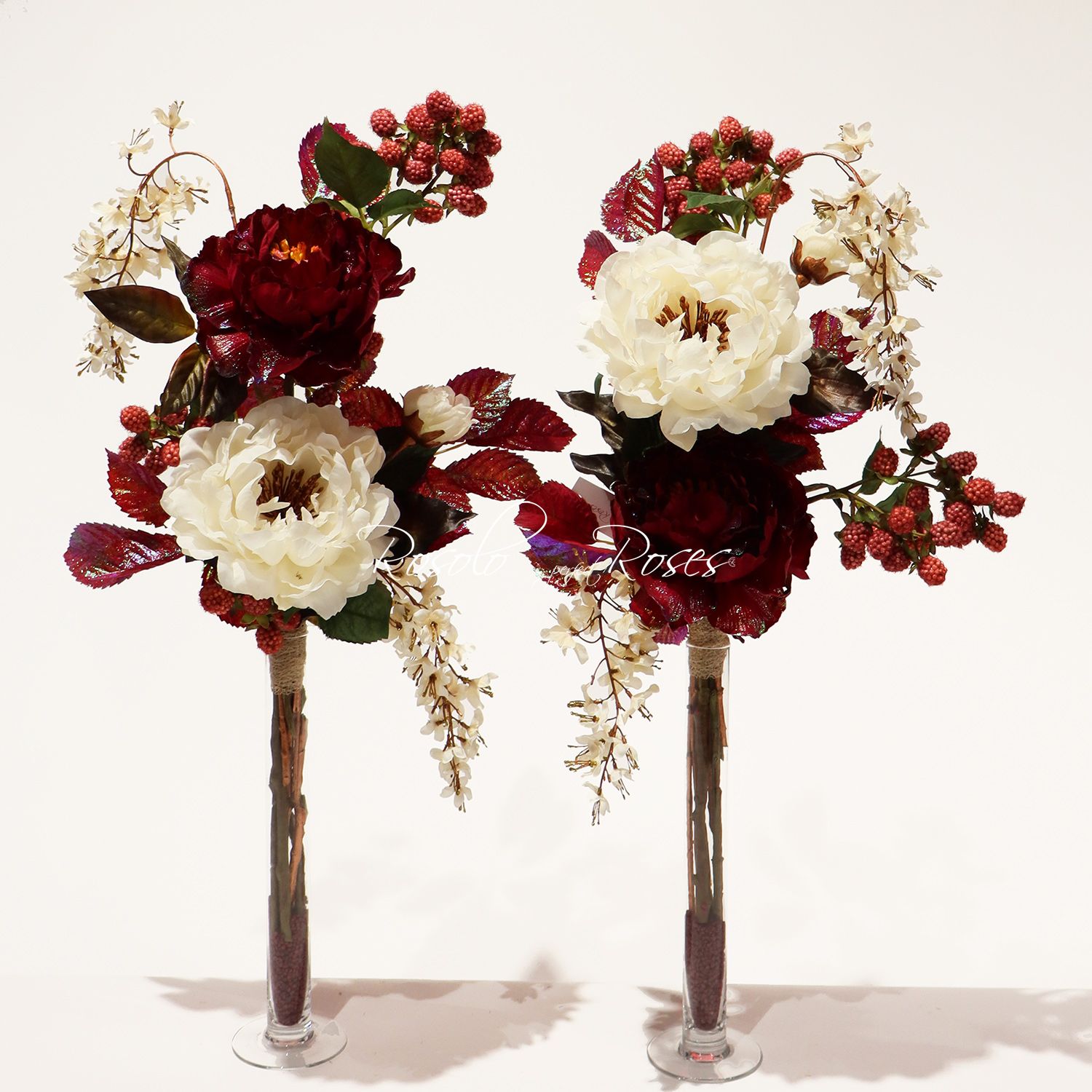 SILK FLOWERS: Pivoines, roses &amp; garniture