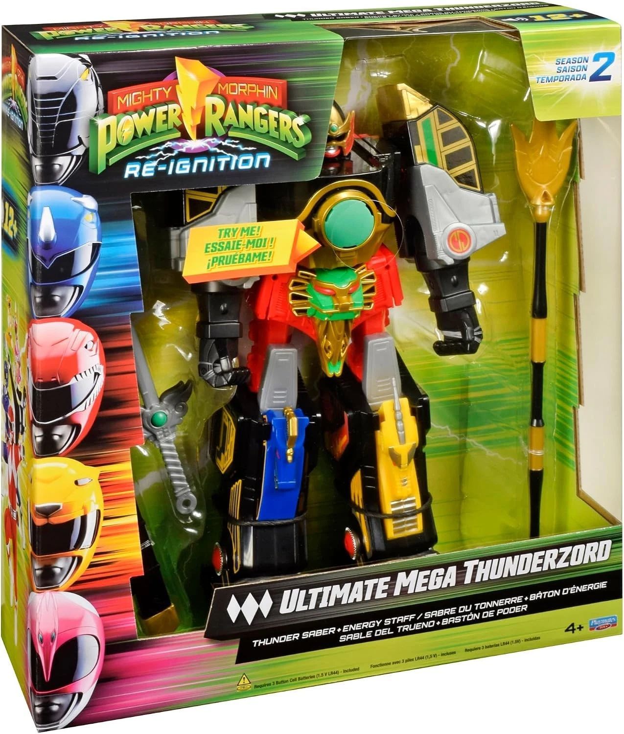 Playmates Toys Power Rangers Thunder Megazord with Mega Power Sword Figur Playmates Toys Power Rangers Thunder Megazord with Mega Power Sword Figur