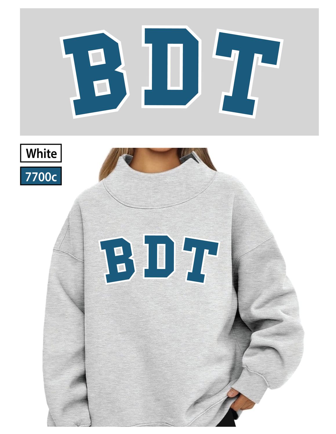BDT  Mock neck sweatshirt (Presale only)