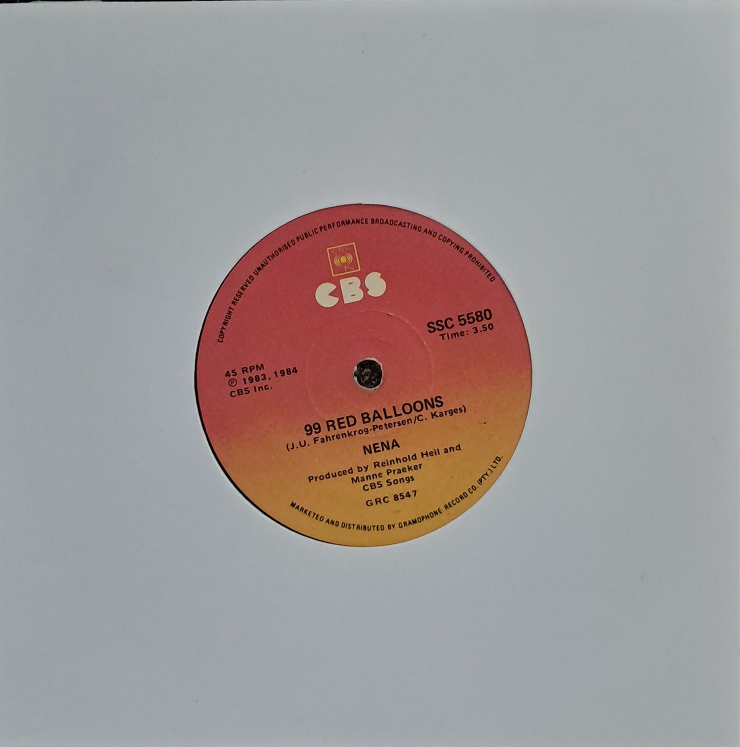 Nena – 99 Red Balloons (7 Nena – 99 Red Balloons (7"Single - 1984)